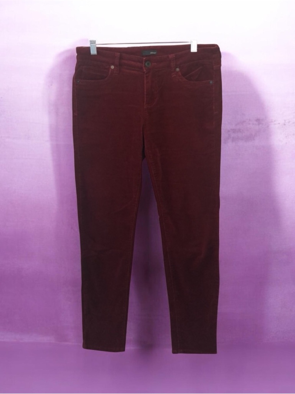 Edyson Hampton Burgundy Skinny Corduroy Jeans Size 30S